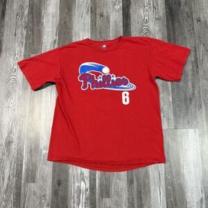 MLB Philadelphia Phillies #6 Ryan Howard Red T-shirt
